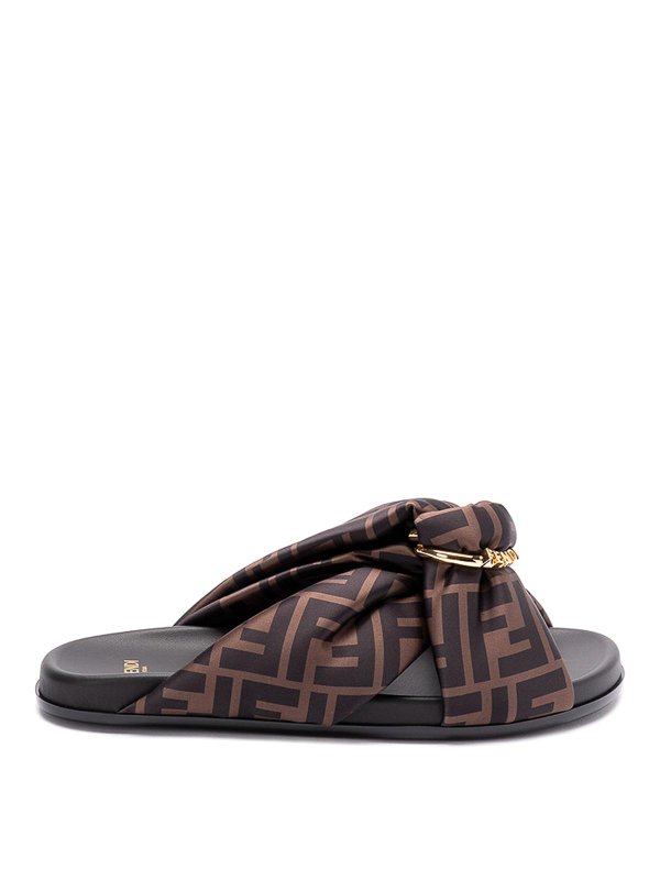 FENDI: flip flops - `Ff` Slides