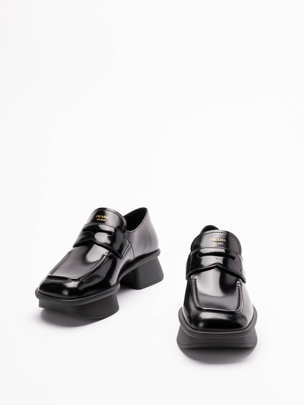PRADA: Loafers & Slippers online - Brushed Leather Loafers