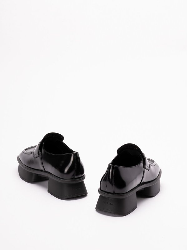 The Best Shops PRADA: Loafers & Slippers - Brushed Leather Loafers