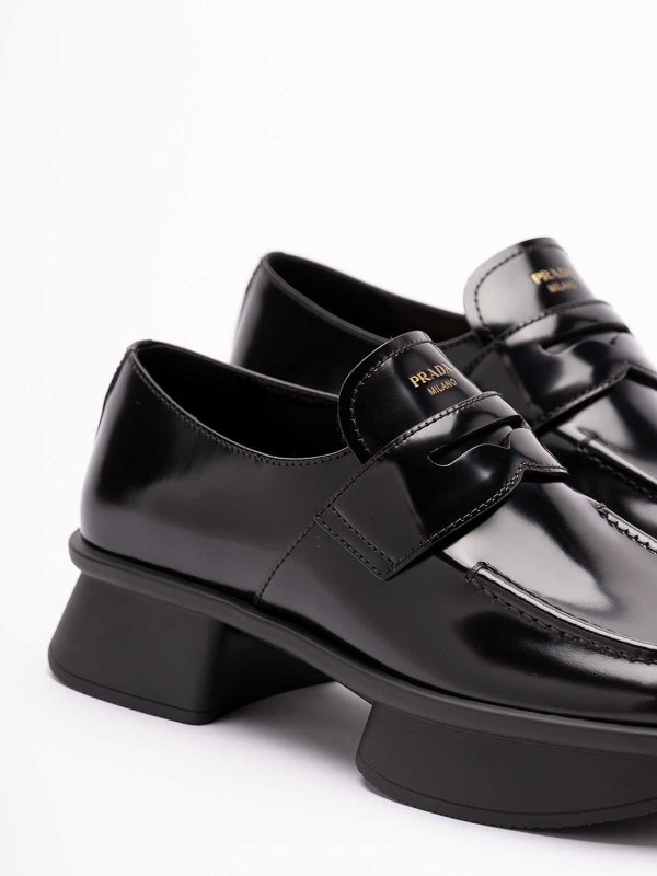 PRADA buy online Brushed Leather Loafers
