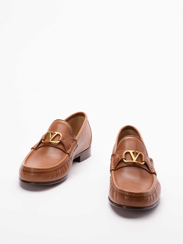 VALENTINO GARAVANI: Mocassins & Chaussures bateau online - Mocassins - Marron