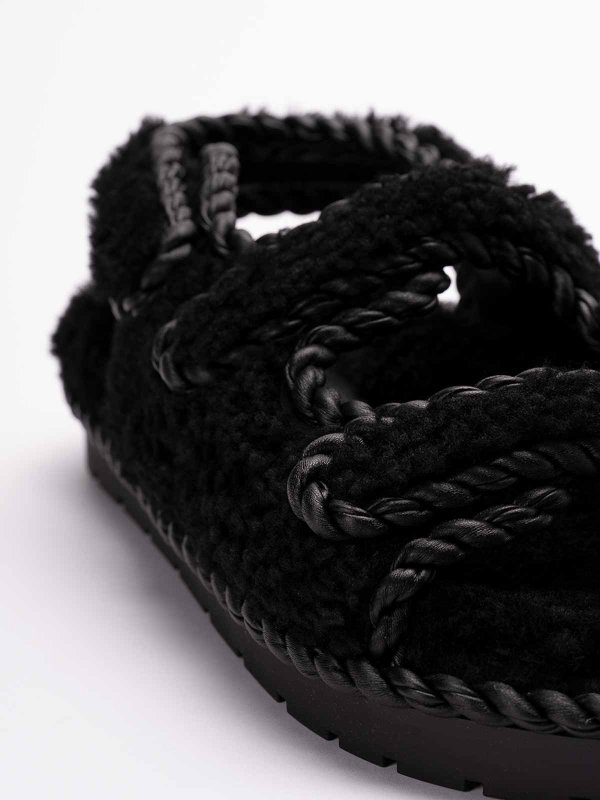 The Best Shops BOTTEGA VENETA: フラットシューズ - 黒