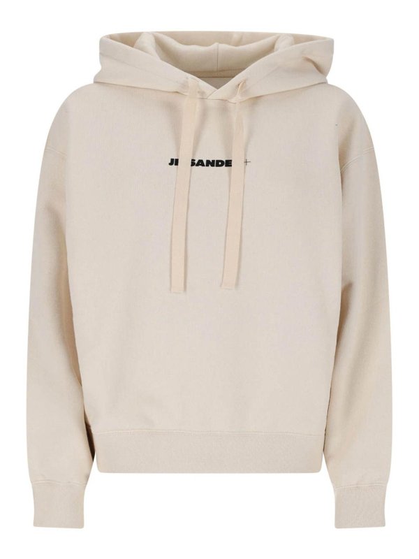 JIL SANDER: Sweatshirts & Sweaters - Logo hooded sweatshirt