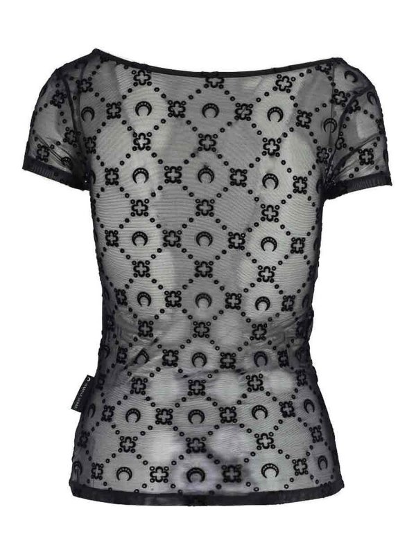 MARINE SERRE: Camisetas online - Camiseta - Negro