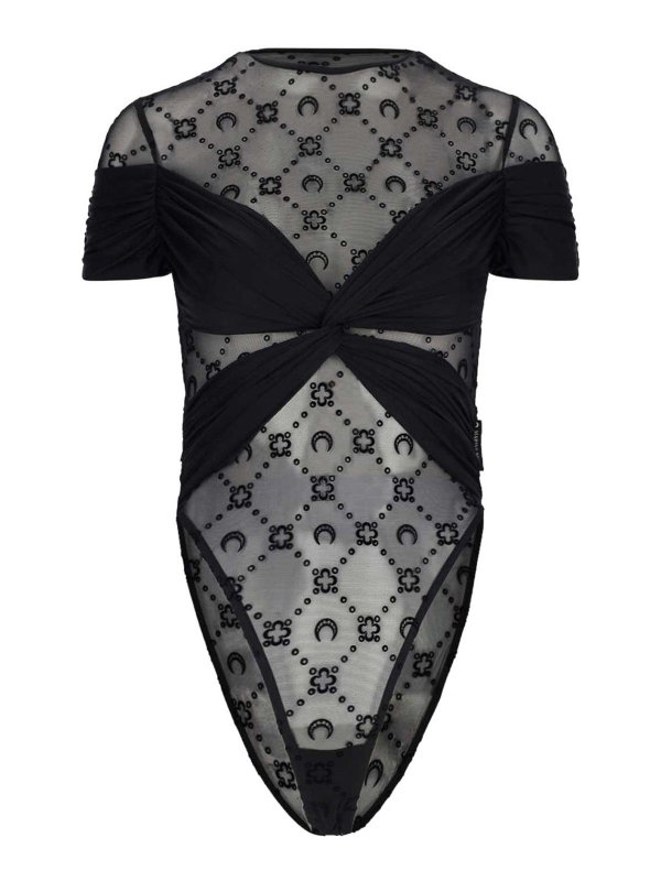 MARINE SERRE: トップス＆タンクトップ - トップ/タンクトップ - 黒