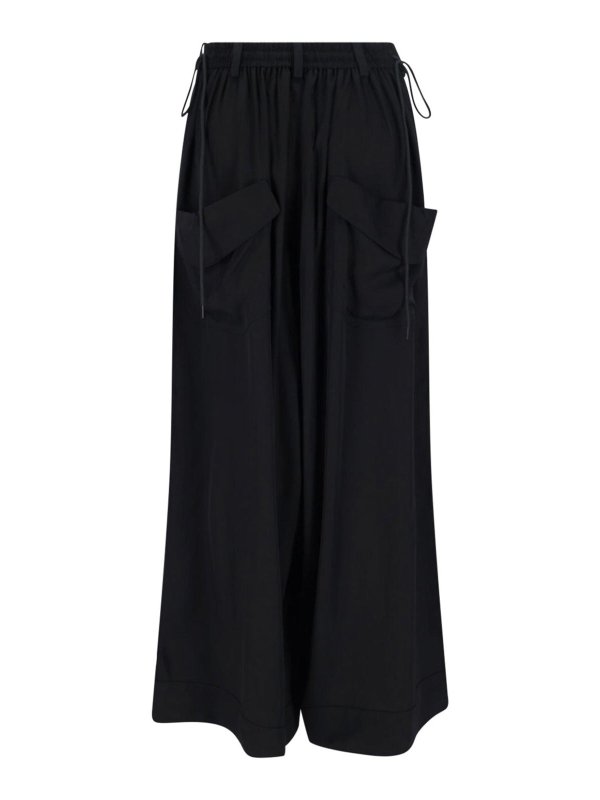 Y-3: casual trousers - Large logo trousers