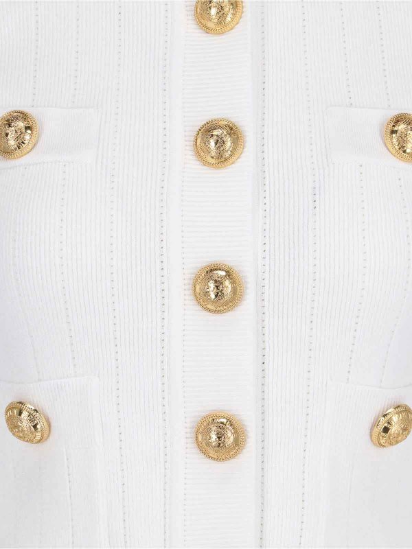 Cardigan with decorative buttons shop online: Balmain