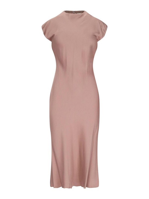 CALVIN KLEIN: Knielange Kleider - Knielanges Kleid - Nude