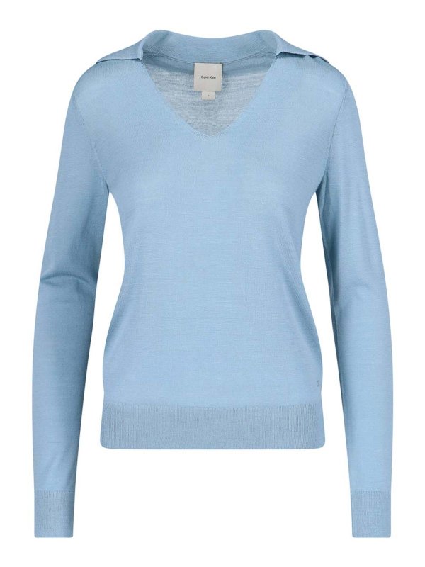 CALVIN KLEIN: ボートネック - ボートネック - ブルー