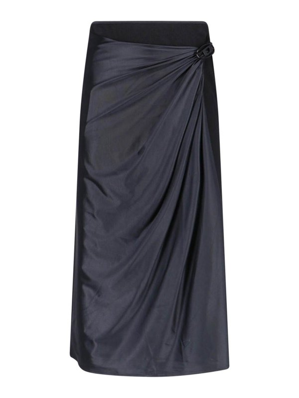 DIESEL: Jupes midi et au genou - Jupe Midi - Noir