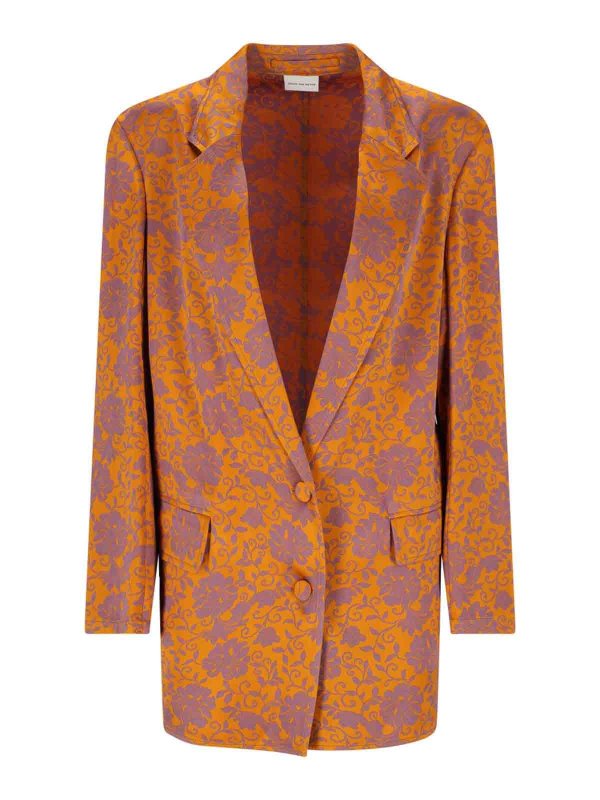 DRIES VAN NOTEN: Vestes de costume - Blazer - Orange