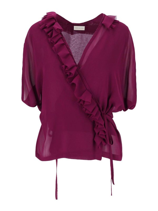 DRIES VAN NOTEN: ブラウス - ブラウス - 赤