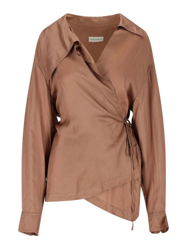 DRIES VAN NOTEN: シャツ - シャツ - ブラウン