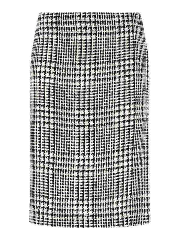 Gianluca Capannolo: Knee length skirts & Midi - Midi Pied de Poule skirt