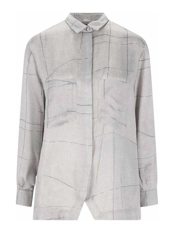 GIORGIO ARMANI: シャツ - シャツ - グレー