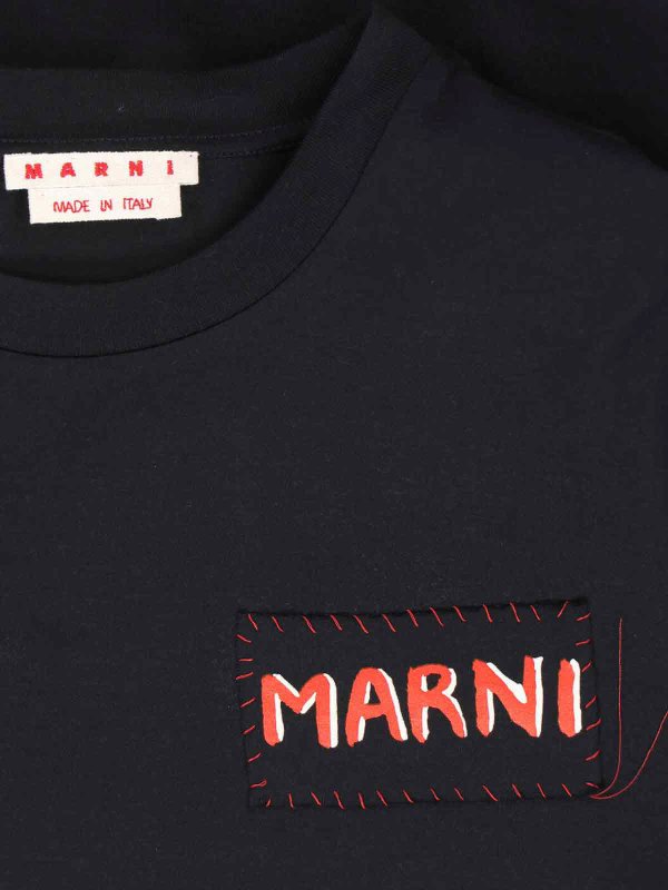 Marni T-Shirt Logo - Black - Men | HUMU0198X0UTC44600N99