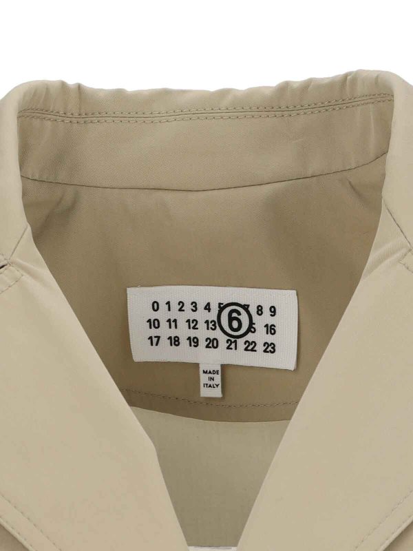 The Best Shops MM6 MAISON MARGIELA: Manteaux courts - Manteau Court - Beige