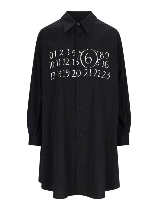 MM6 MAISON MARGIELA: Maxi robe - Maxi Robe - Noir