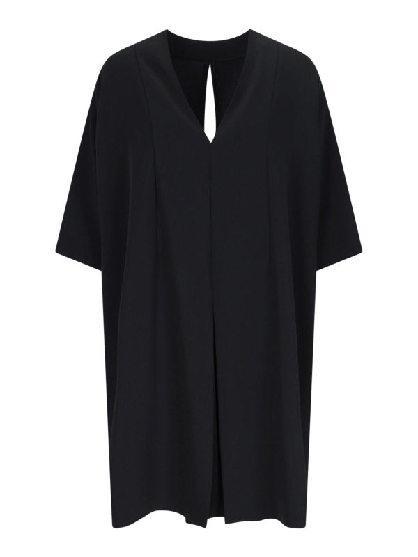 MM6 MAISON MARGIELA: Robe longueur genou - Robe Au Genou - Noir