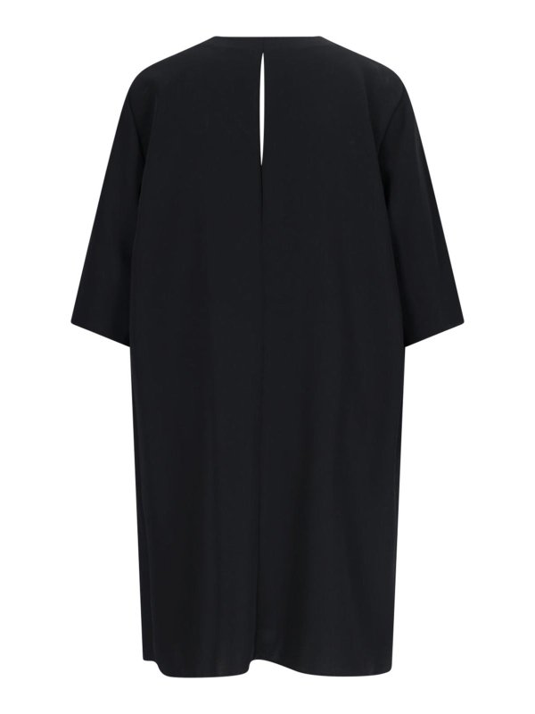 MM6 MAISON MARGIELA: Robe longueur genou online - Robe Au Genou - Noir