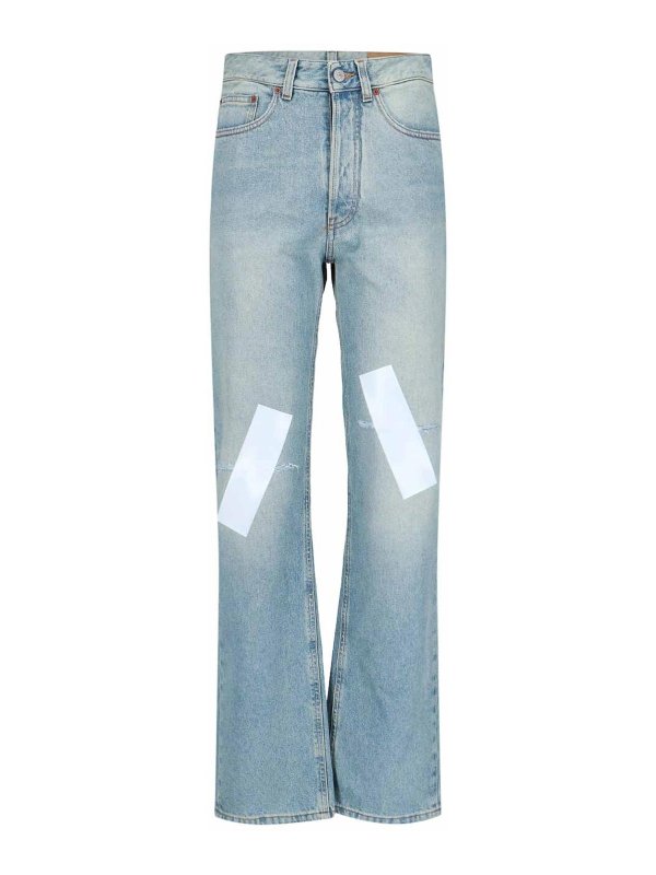 MM6 MAISON MARGIELA: Bootcut - Bootcut Jeans - Blau