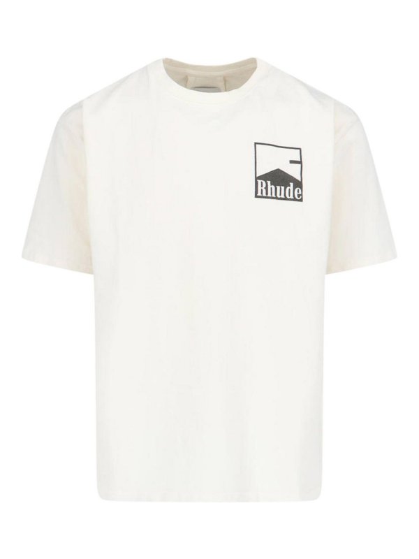 RHUDE: T-shirts - T-Shirt - Weiß