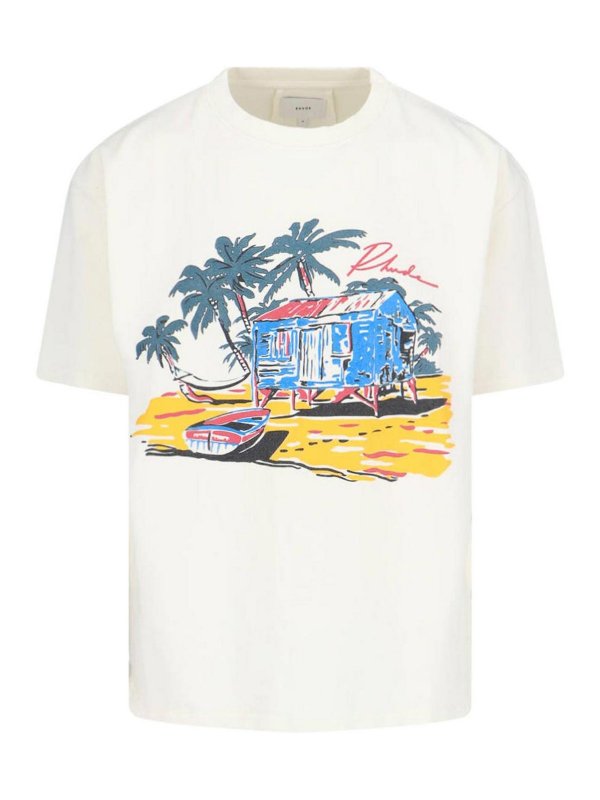RHUDE: Camisetas - Camiseta - Blanco