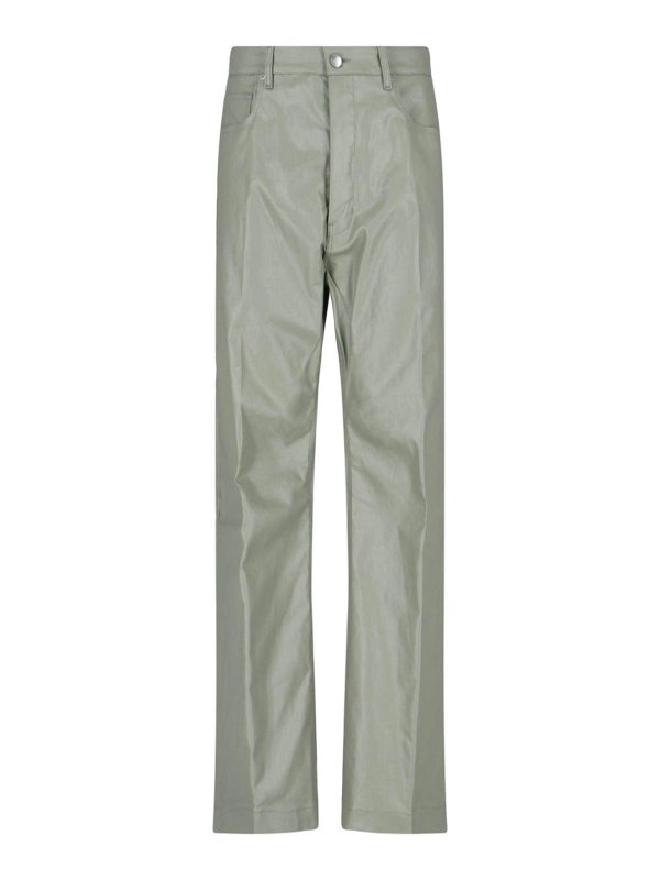 RICK OWENS: Straight Leg Jeans - Straight Leg Jeans - Grün