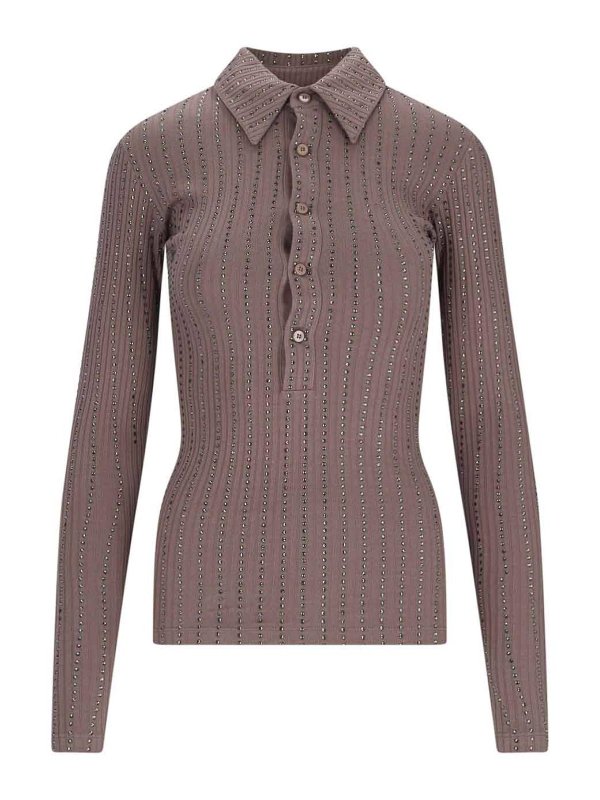 The Attico: Poloshirts - Poloshirt - Braun