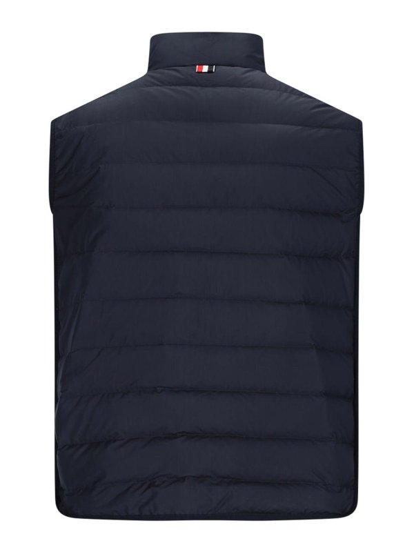 THOM BROWNE: padded jackets online - Padded high -neck vest