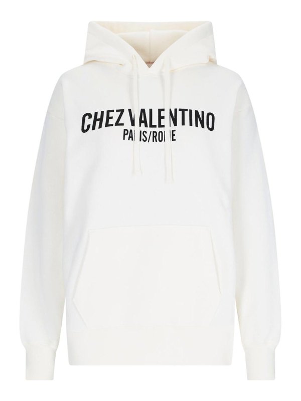 VALENTINO: Sweatshirts & Sweaters - Logo hooded sweatshirt