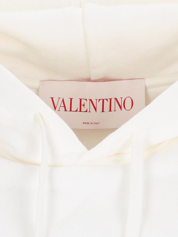 Logo hooded sweatshirt shop online: VALENTINO