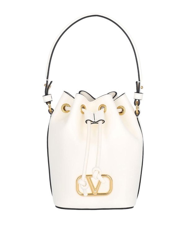 VALENTINO GARAVANI: Bucket-bags - Bucket-Bag - Weiß