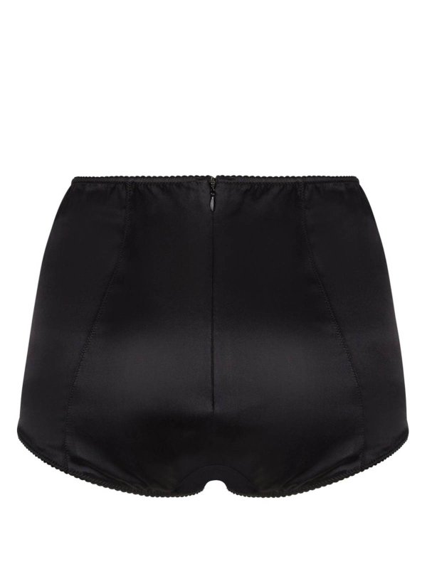 DOLCE & GABBANA: pantaloni shorts online - Brief a vita alta satinata