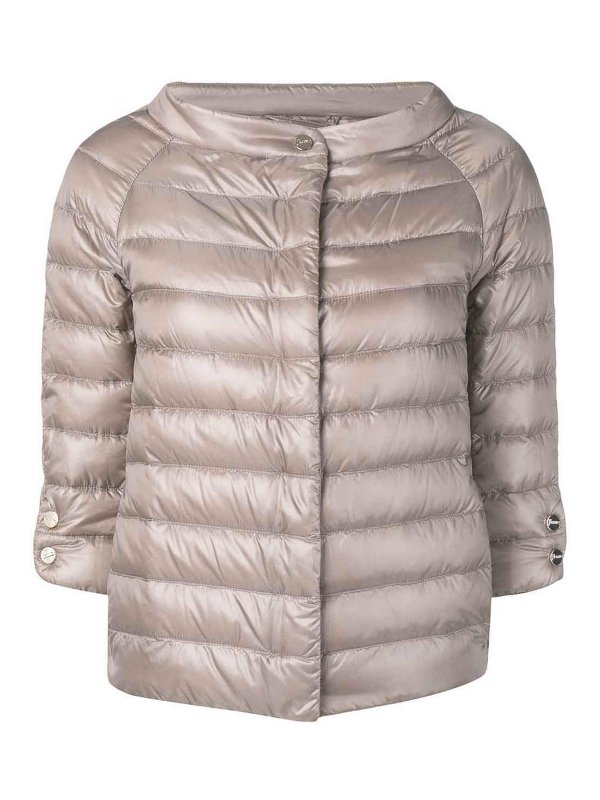 HERNO: casual jackets - Short Cropped Sleeve Jacket