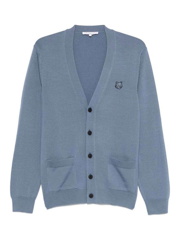 MAISON KITSUNÉ: cardigan - Bold Fox Head Cardigan