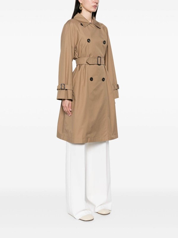 Gabardine-Weave Trench Coat shop online: MAX MARA THE CUBE