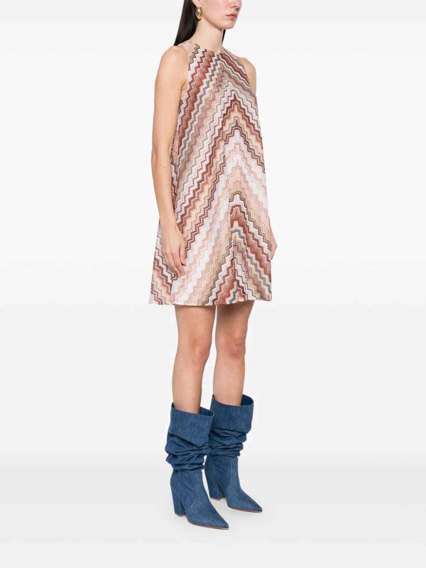 MISSONI: knee length dresses online - A-Line Zigzag Patterned Dress