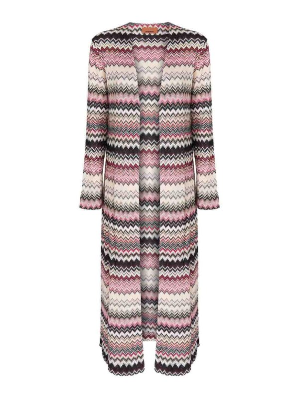 MISSONI: cardigans - Zigzag Long Cardigan