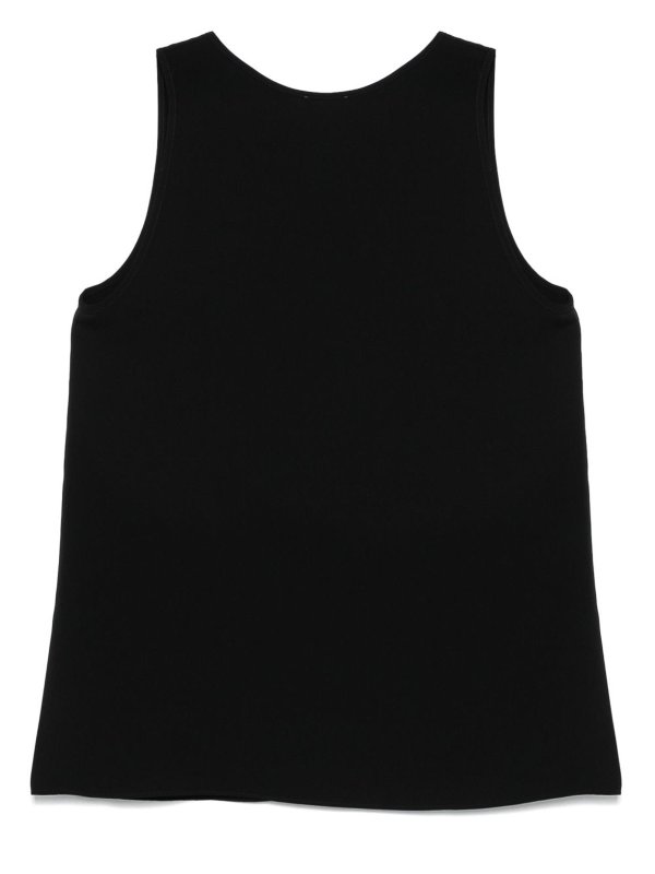 P.A.R.O.S.H.: Tops & Tank tops online - Black Thank Top