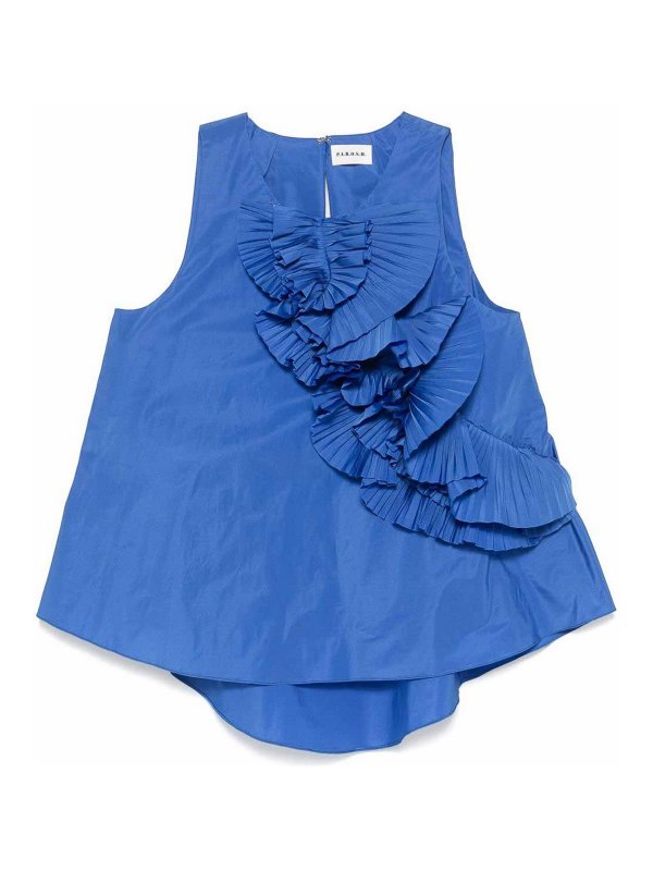 P.A.R.O.S.H.: トップス＆タンクトップ - トップ/タンクトップ - ブルー