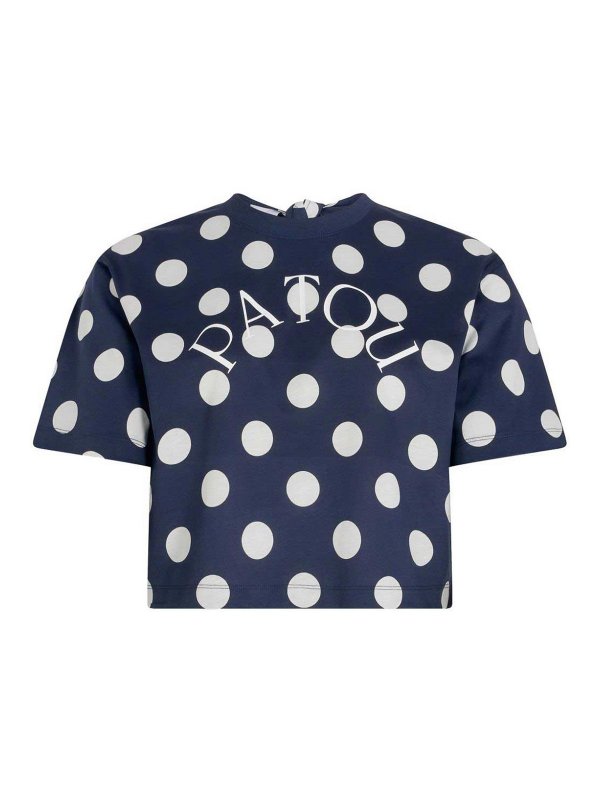 PATOU: t-shirts - Logo-Print Split-Back T-Shirt