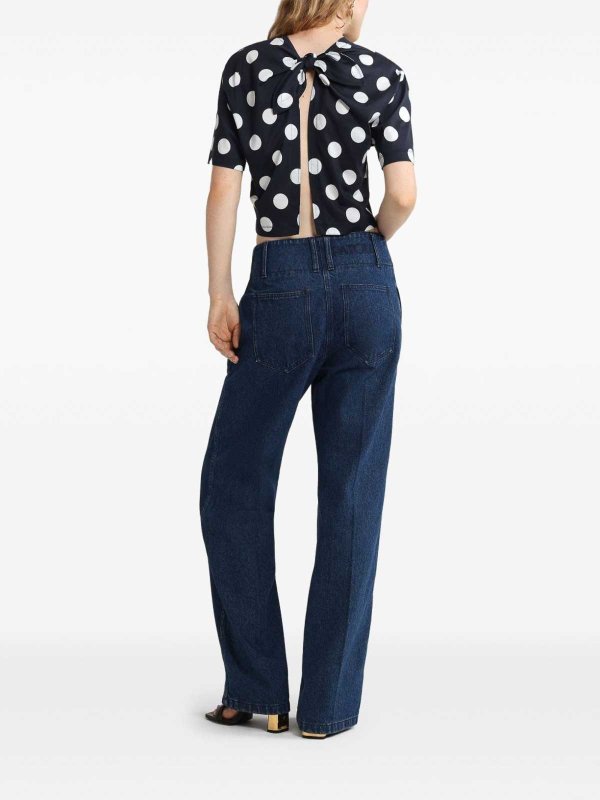 PATOU: t-shirts online - Logo-Print Split-Back T-Shirt