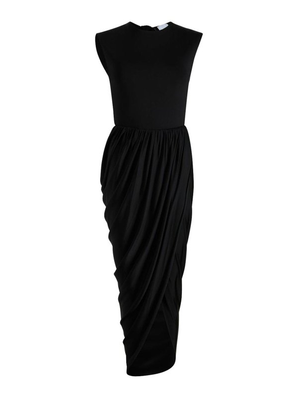 PATOU: knee length dresses - Open-Back Midi Dress