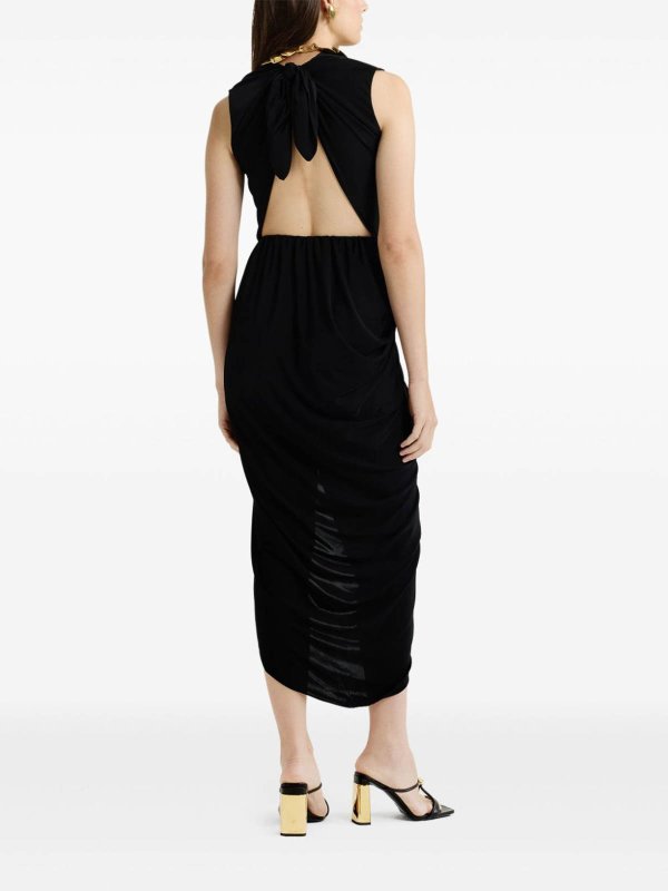 PATOU: knee length dresses online - Open-Back Midi Dress