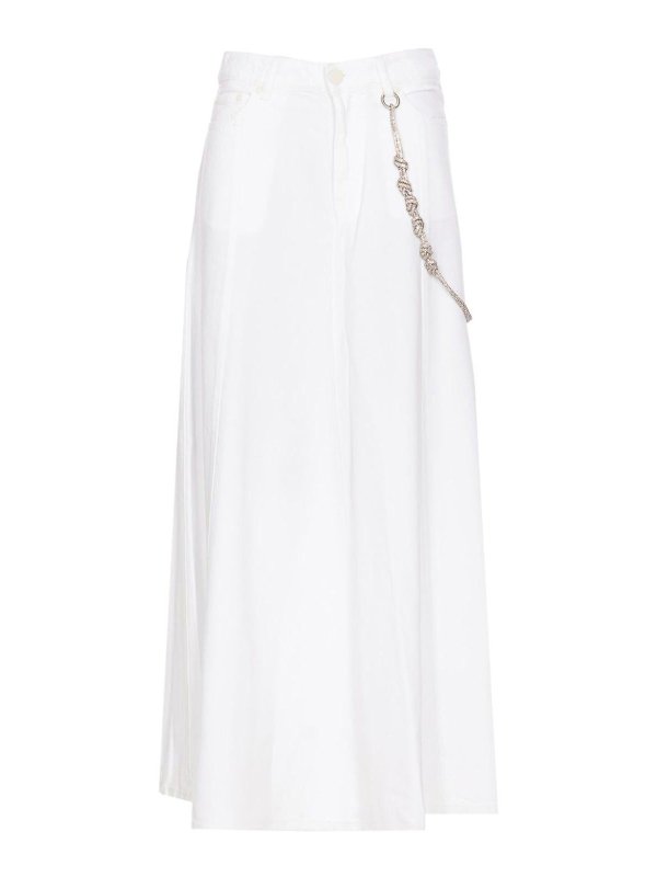 Pinko: Knielange und Midi Röcke - Midirock - Weiß