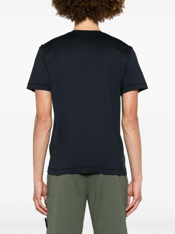 The Best Shops STONE ISLAND: T-shirts - T-Shirt - Blau