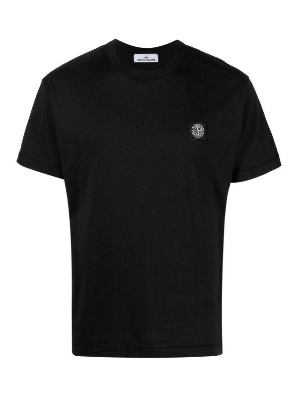 STONE ISLAND: t-shirt - T-shirt in cotone a bussola