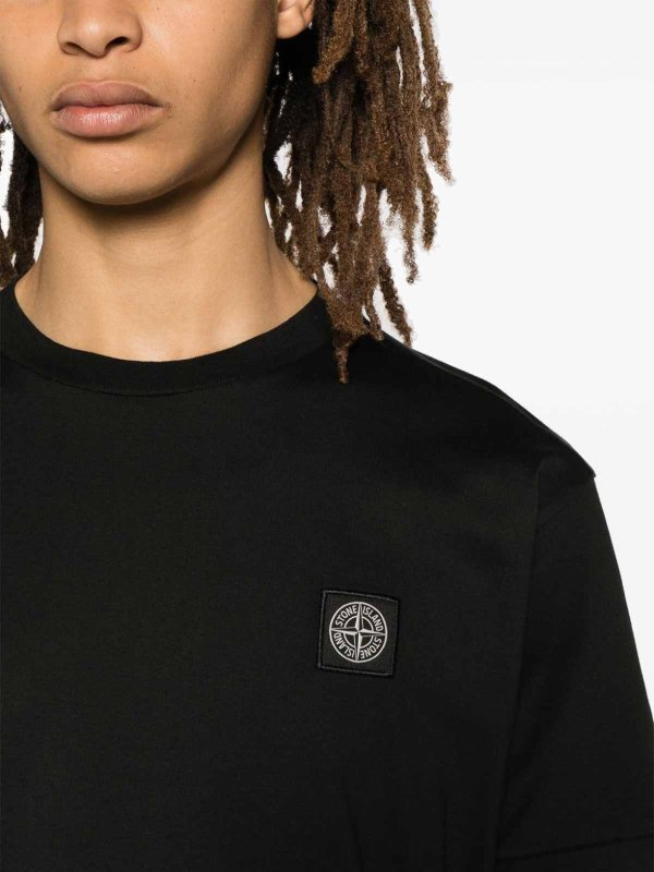 The Best Shops STONE ISLAND: t-shirt - T-shirt in cotone a bussola