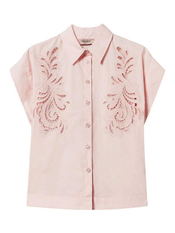 TWINSET: Camisas - Camisa - Color Carne Y Neutral